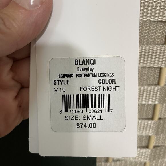 BLANQI EVERYDAY POSTPARTUM LEGGINGS Size S Green Forest Night Compression NEW - Picture 11 of 12